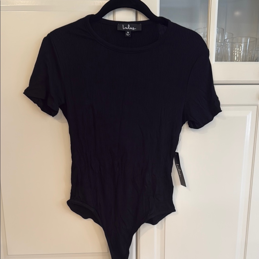 Lulu's Black Sleek Bodysuit